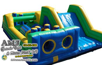 50' Double Lane Inflatable Obstacle Course Rental