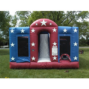 70' Double Lane Inflatable Obstacle Course Rental